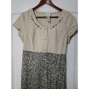 Floral Linen Blend Maxi Dress